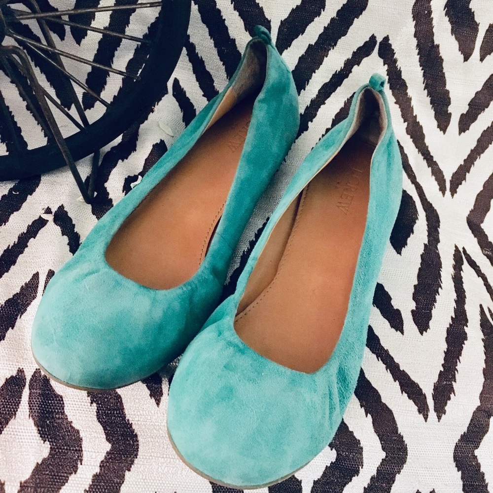 J crew Cece ballet flats in oasis green